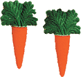 Edible Carrot Sugar Pop-Ons, Choose Small, Medium, or Large