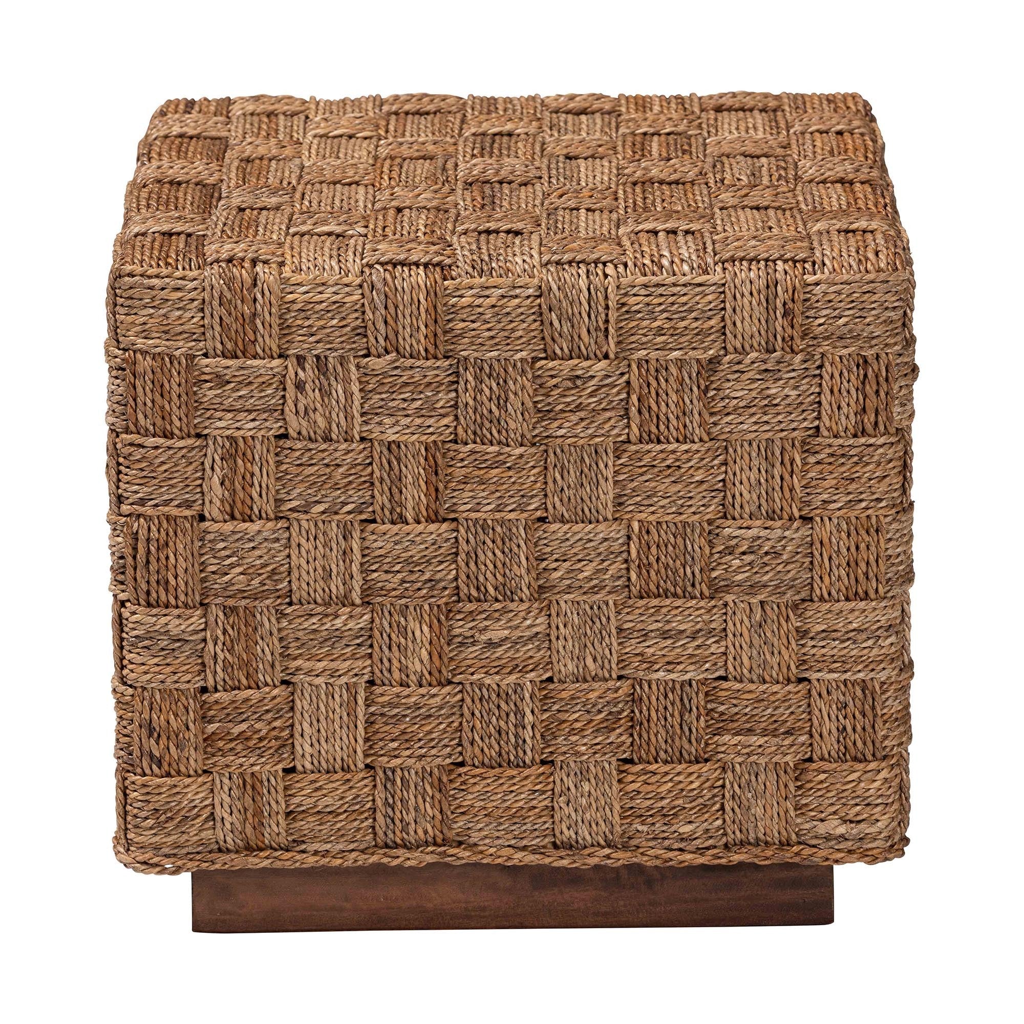Bohemian Natural Seagrass End Table