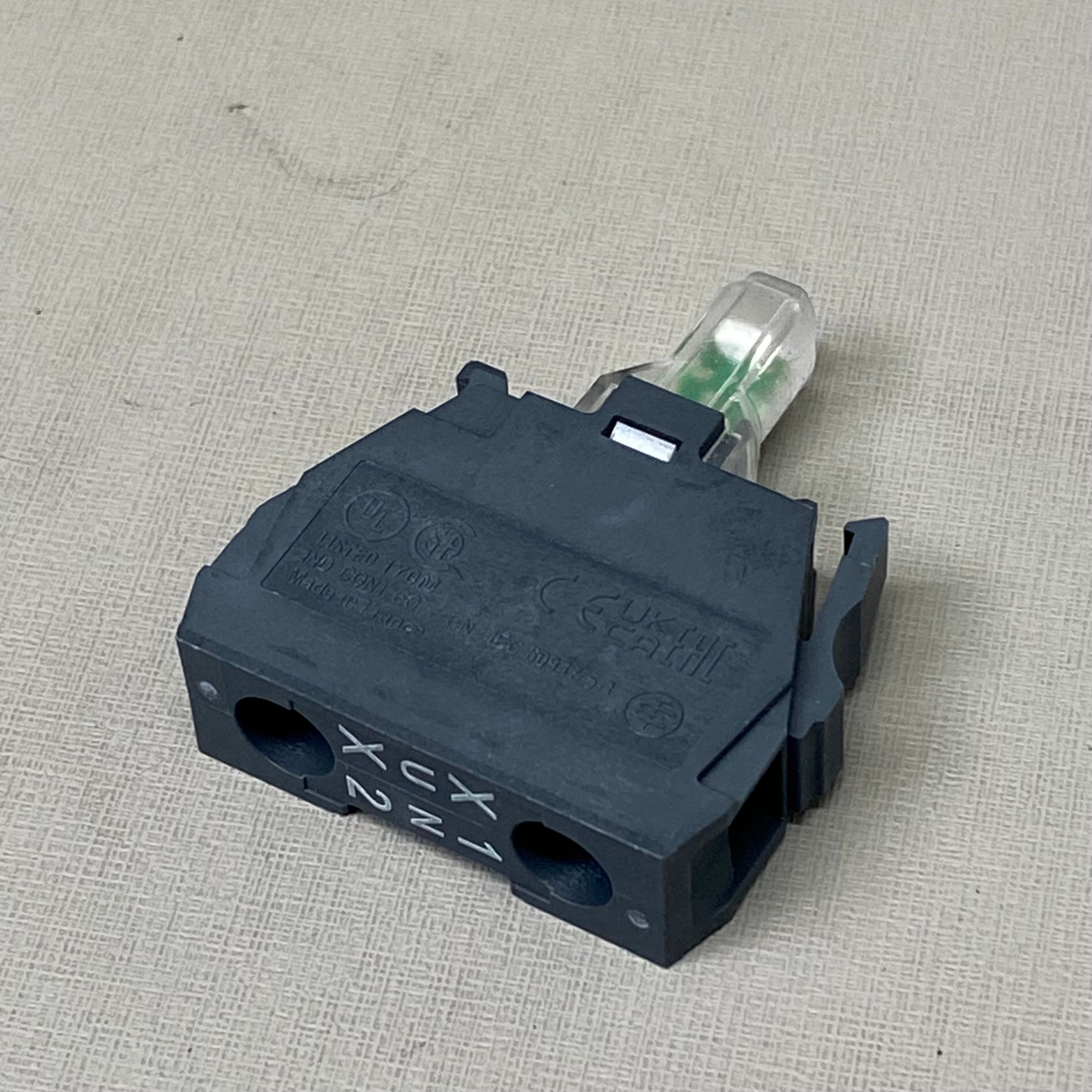 SCHNEIDER ELECTRIC Snap In Light Module Push Button 1.8"x1.3"x0.4" Black ZBVG1