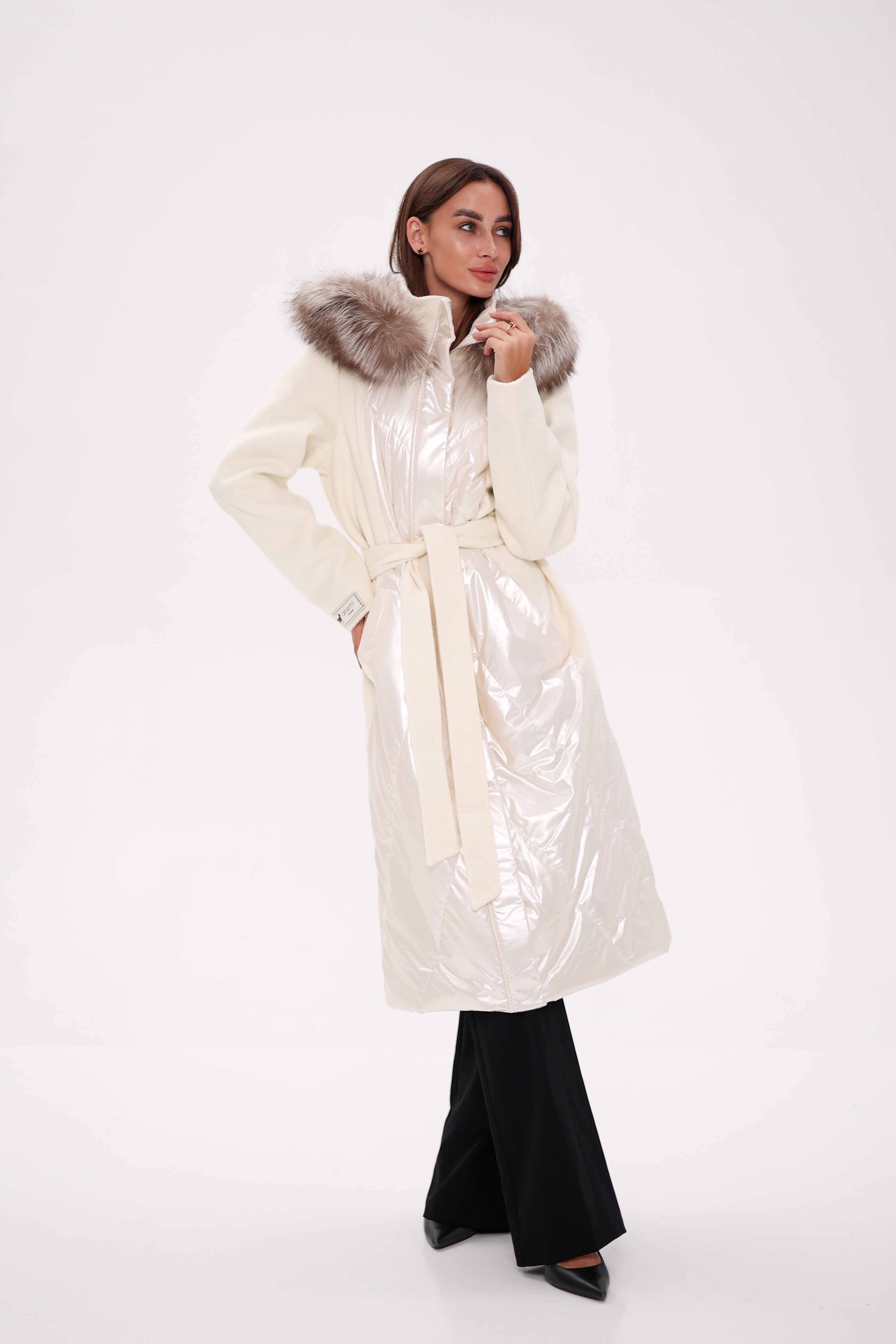 Saga® Furs Silver Fox Wool Alpaca Freudenberg Comfortemp® Coat