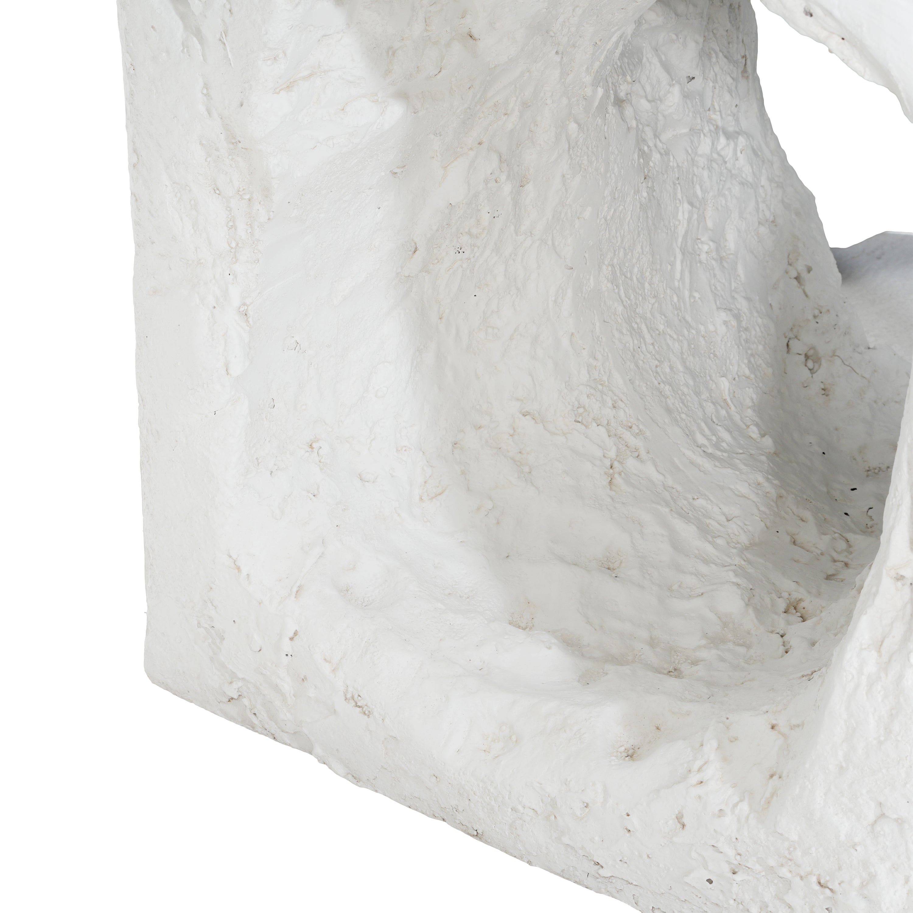Outdoor Side Table Square MGO White Cave Texture 16.5x17.85in