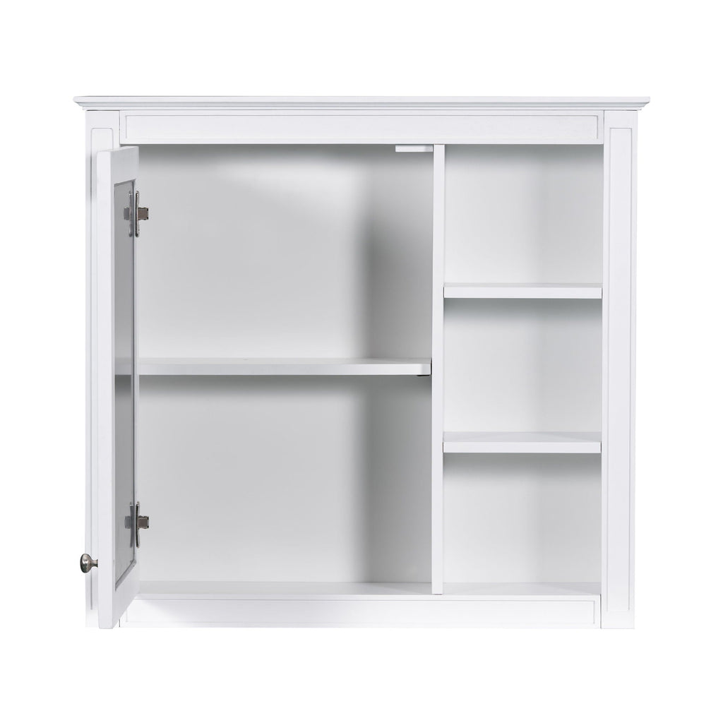 Bathroom Vanity With Medicine Cabinet, Royal Mirror Cabinet, Modern Bathroom Storage Cabinet With 2 Soft Closing Doors And 4 Drawers