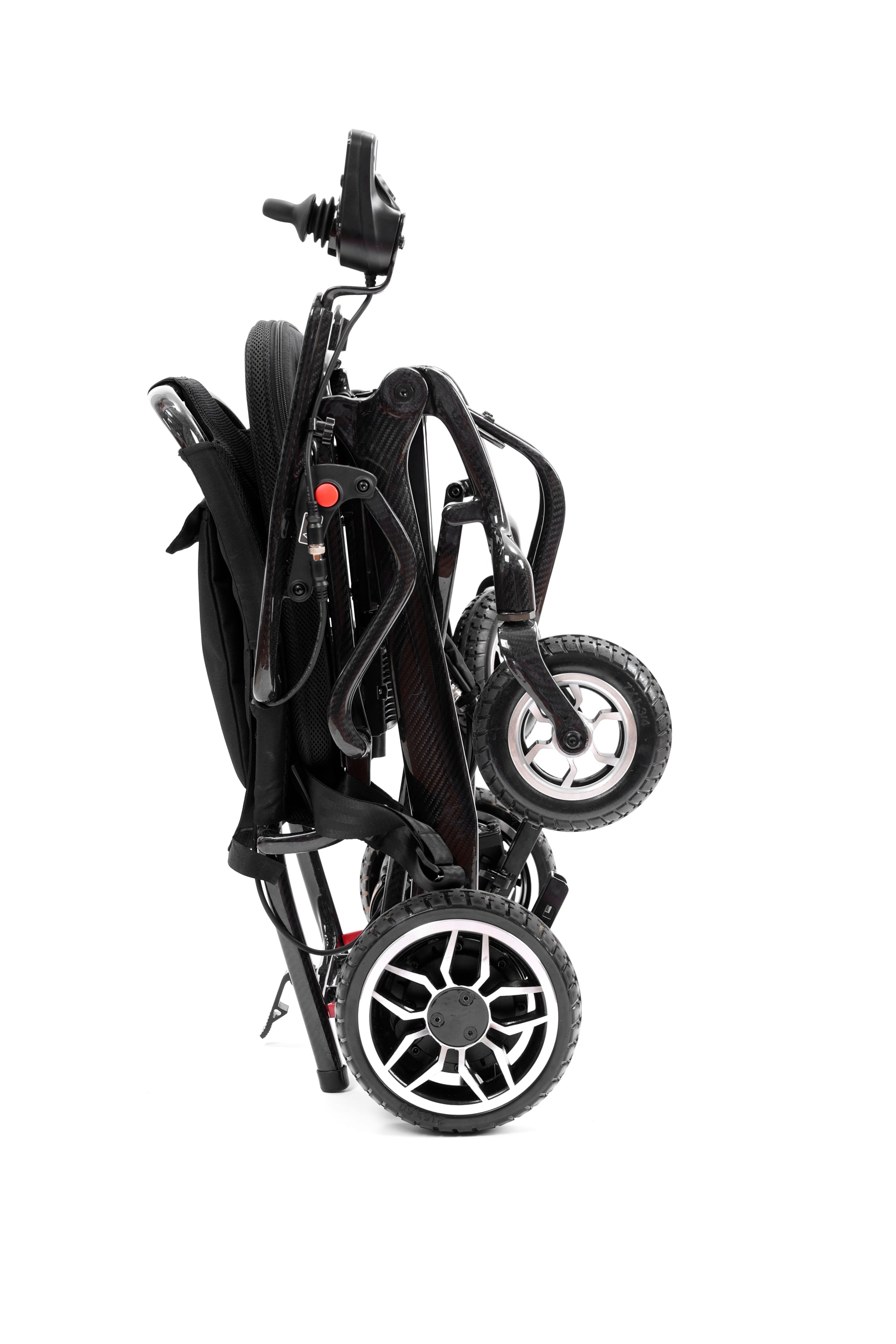 Wheelchair Electric Foldable Carbon Fiber 37 LB 30 Mile Range 38x24x37 In