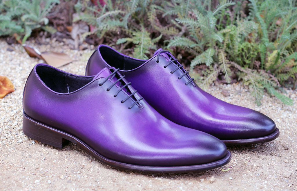 Burnished Calfskin Belt Purple
