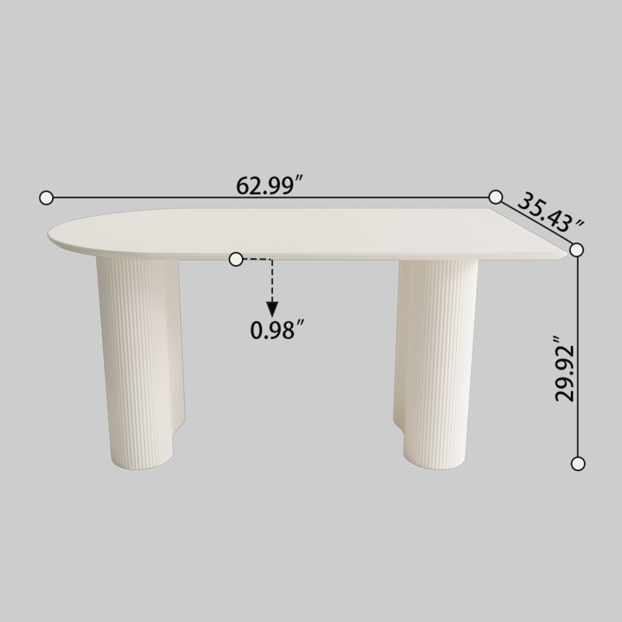 63 'medieval modern cream style MDF dining table and PU armless dining chair