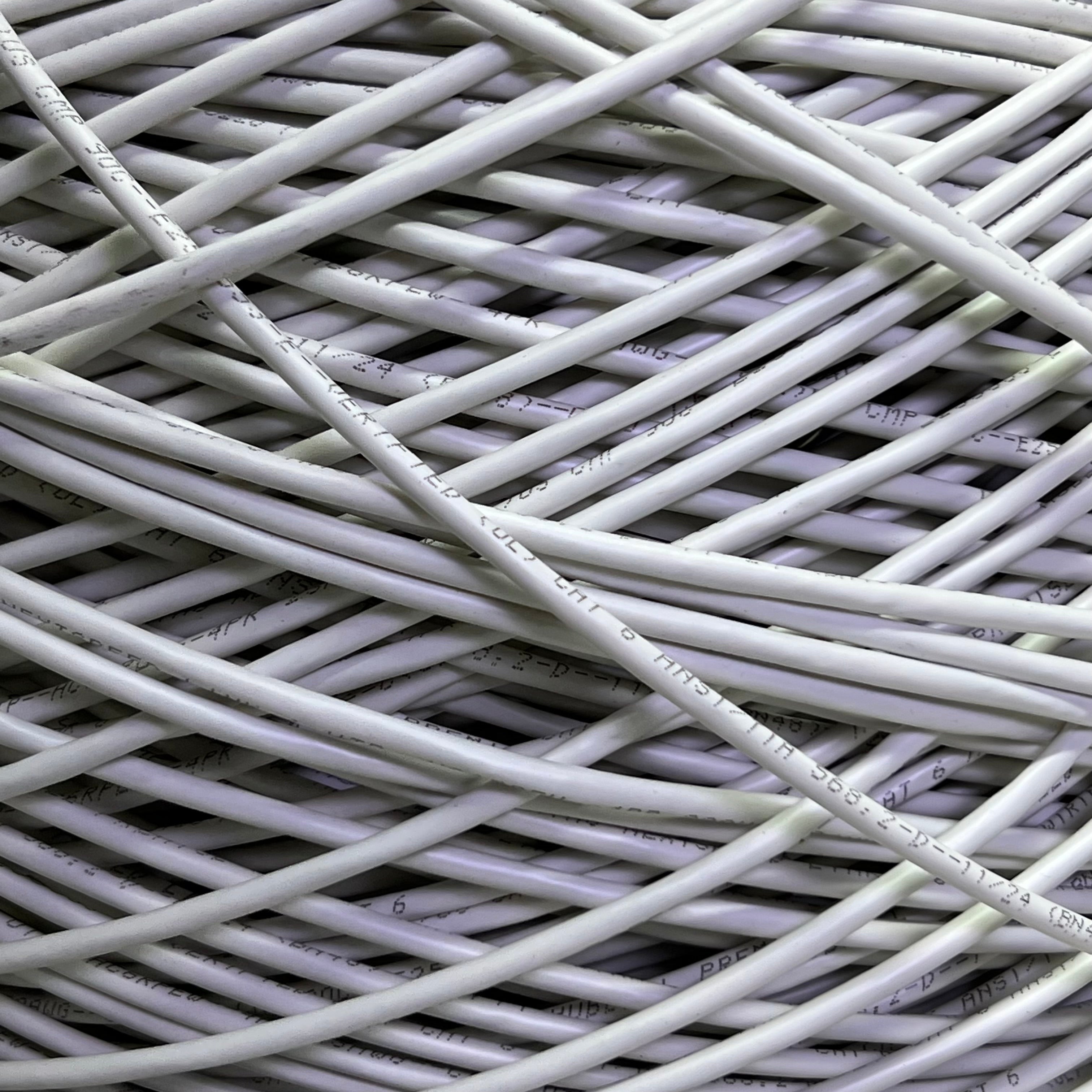 HUBBELL UTP Cable 23 AWG 4 Pair CMP Plenum 1000 ft, White HC6RPEW