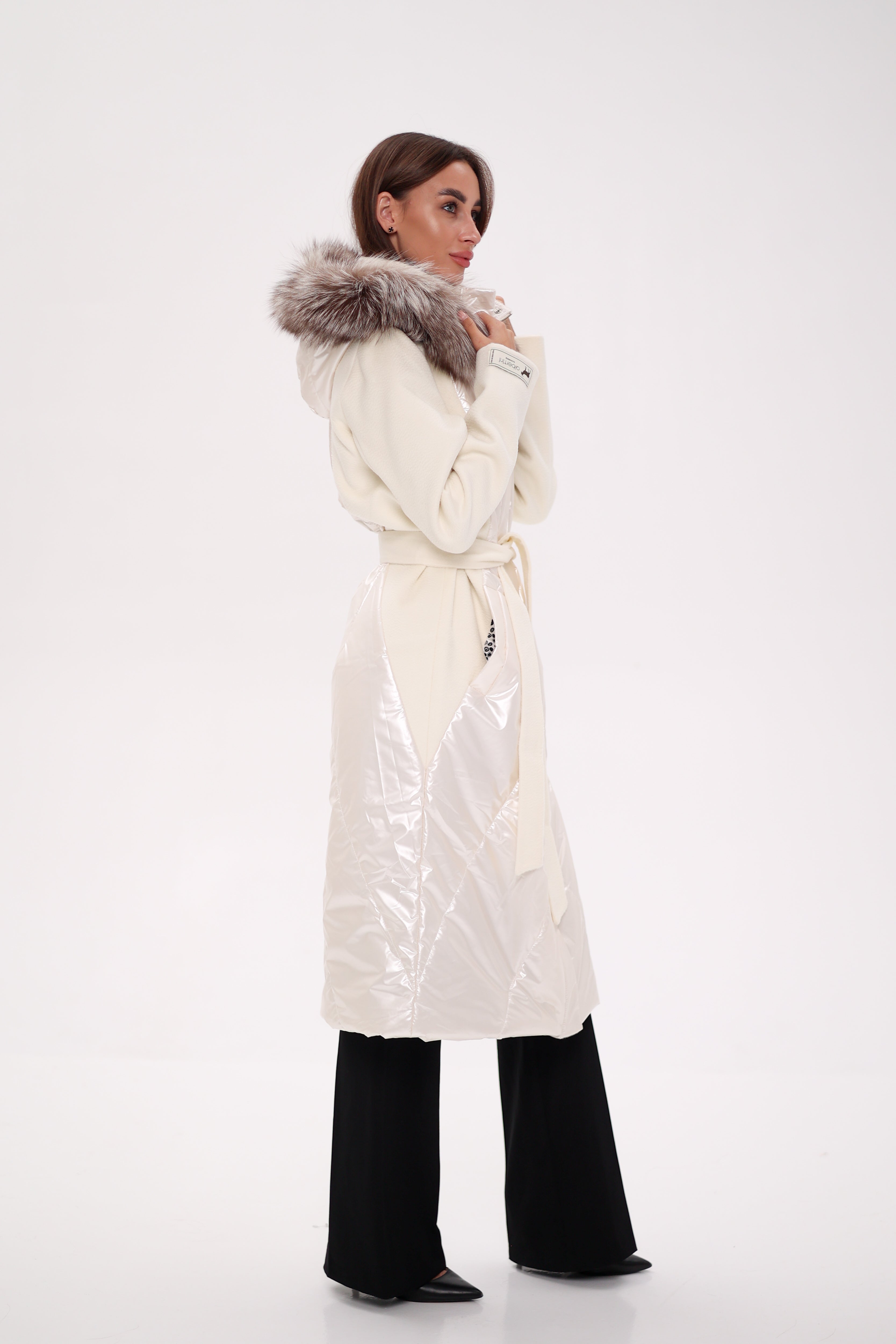 Saga® Furs Silver Fox Wool Alpaca Freudenberg Comfortemp® Coat