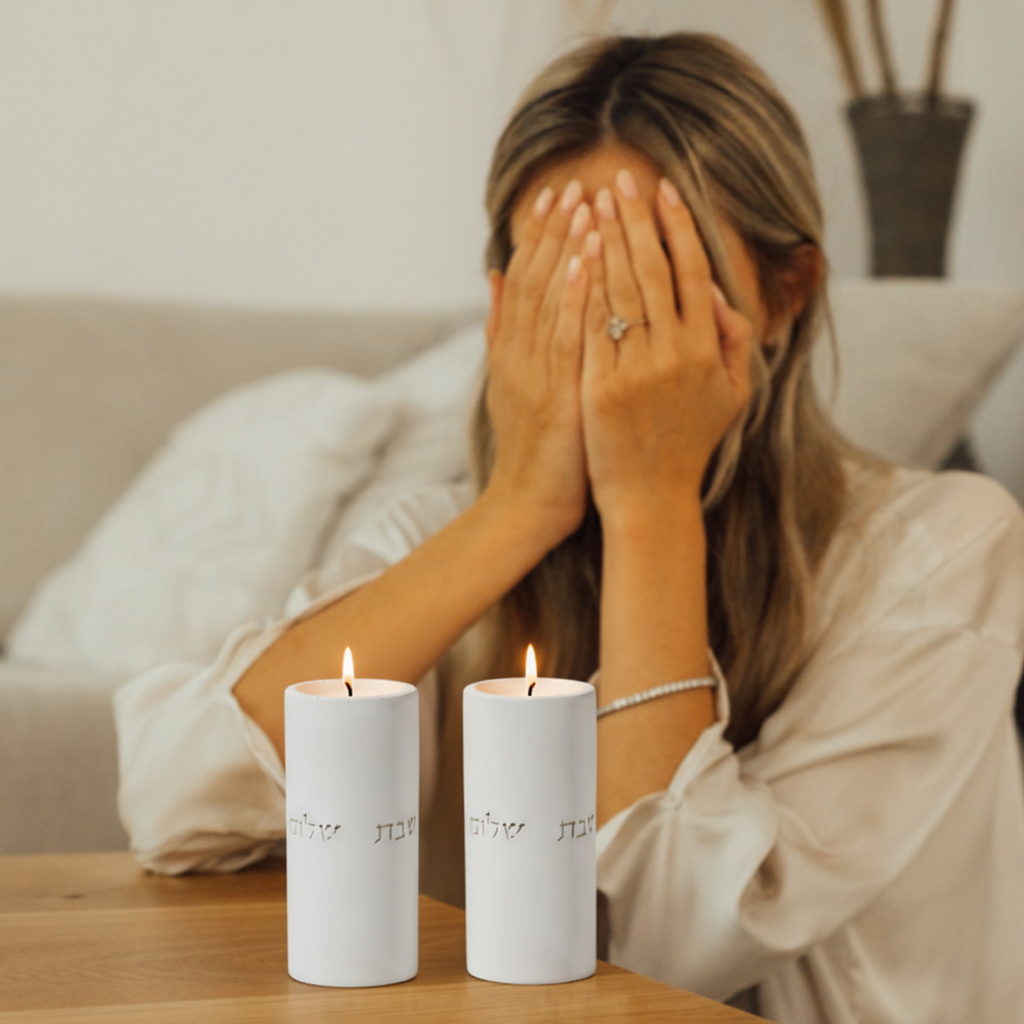 Clean Design Shabbat Candle Holders from Concrete – Flow Series