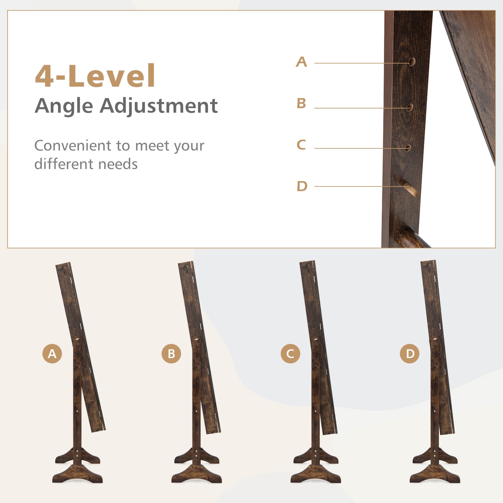 Standing Jewelry Cabinet with Full Length Mirror