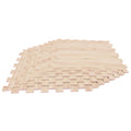 8 Pieces EVA Foam Floor Tiles with Wood Texture