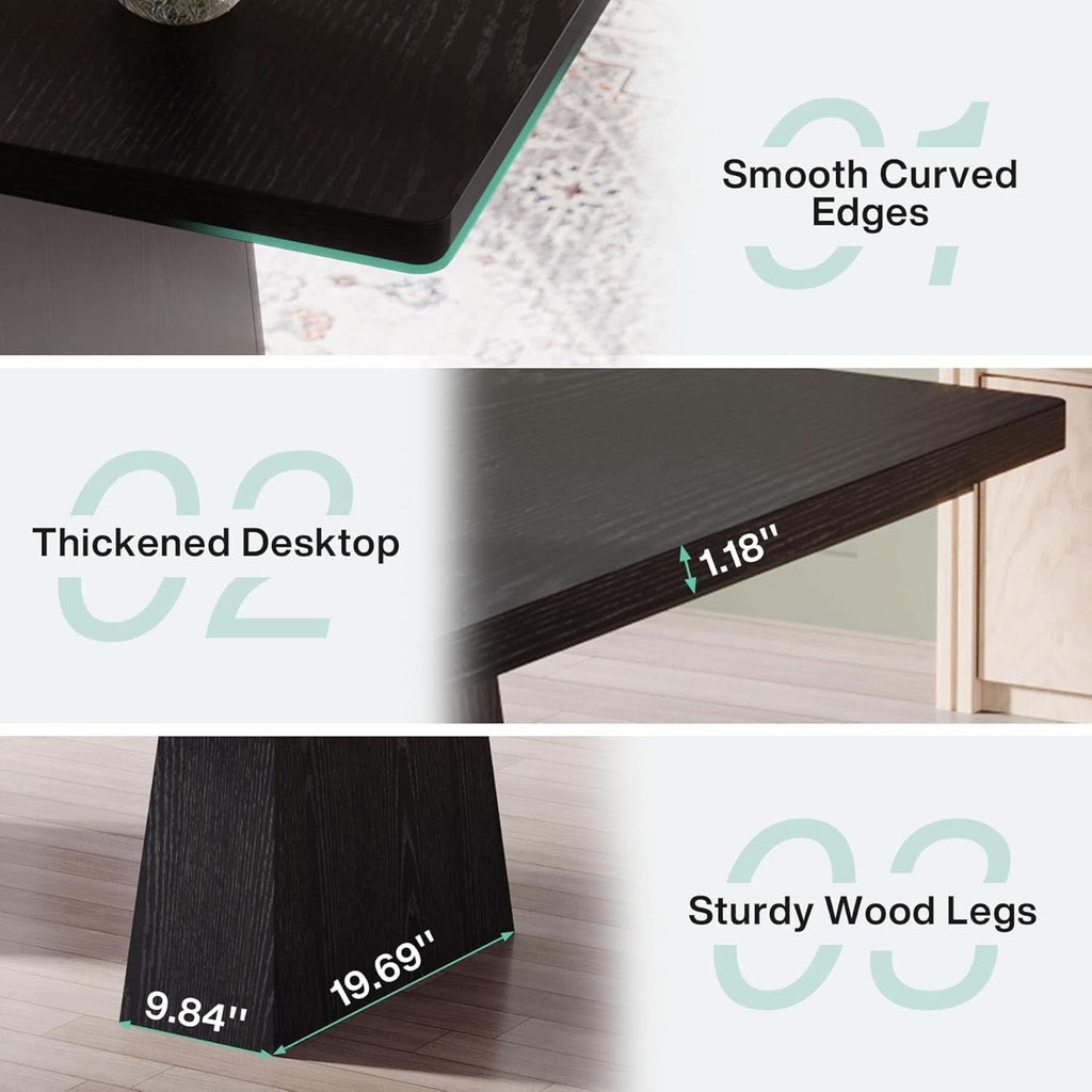 63-Inch Modern Executive Desk Featuring Dual Pedestal