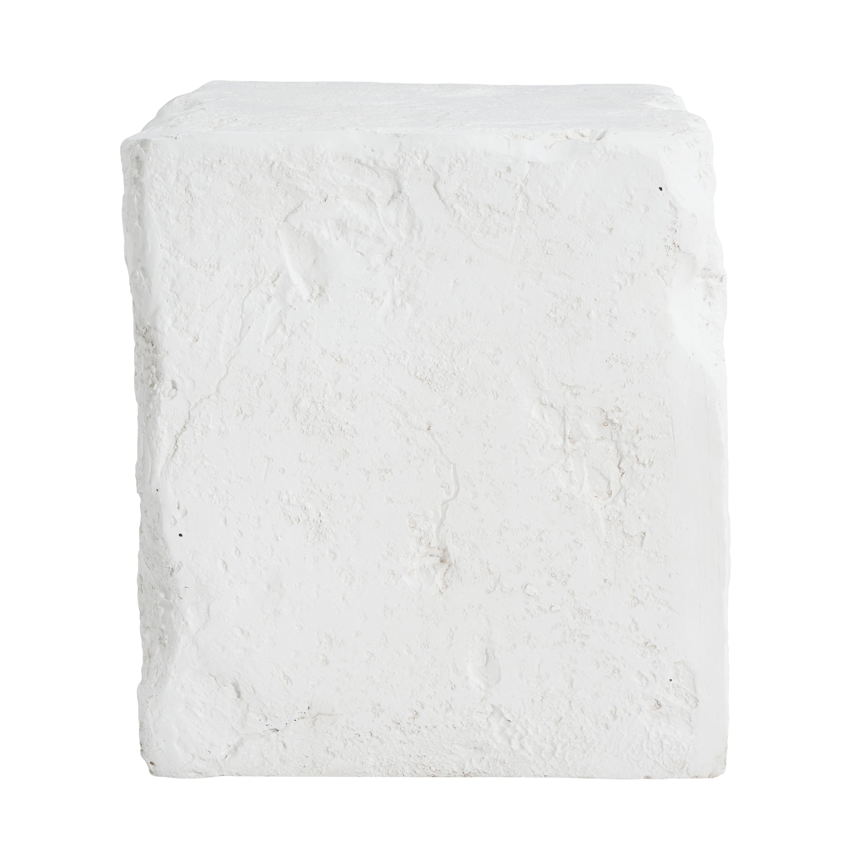 Outdoor Side Table Square MGO White Cave Texture 16.5x17.85in