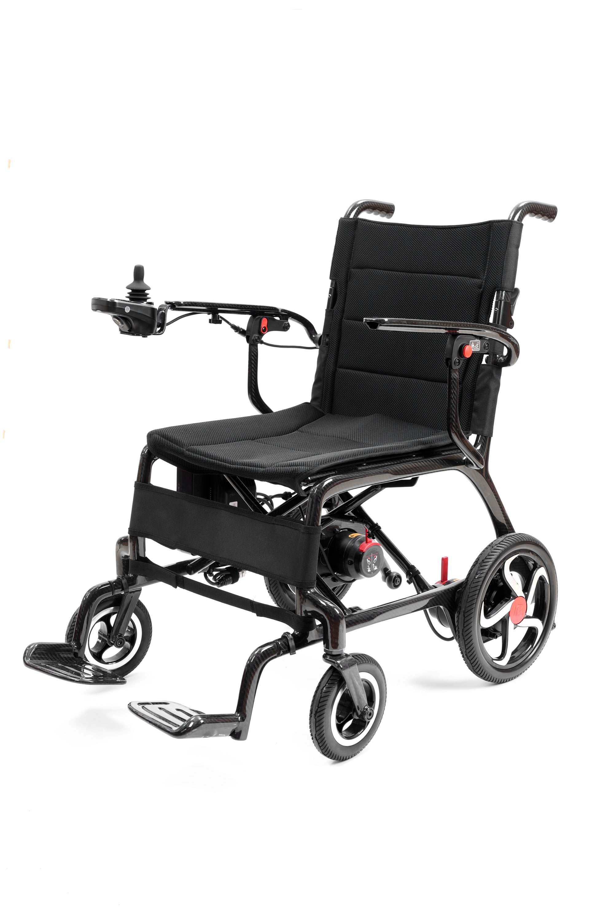 Wheelchair Electric Foldable Carbon Fiber 37 LB 30 Mile Range 38x24x37 In