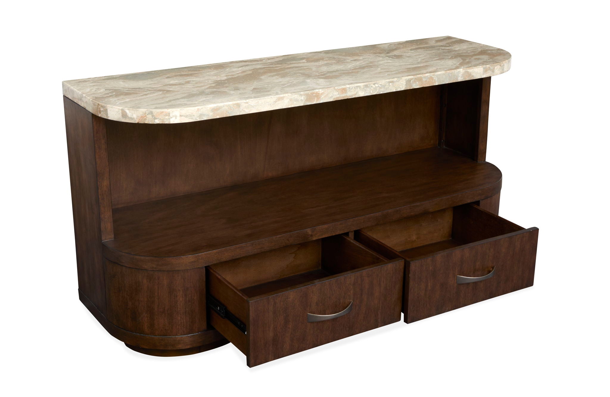 McPherson - Demilune Sofa Table - Burnt Umber