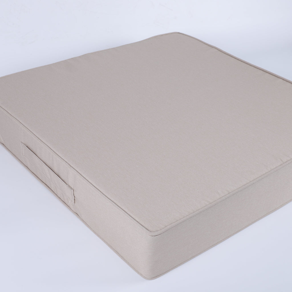 Outdoor Deep Seat Cushion Set Polyester Beige 24x24x4in Waterproof