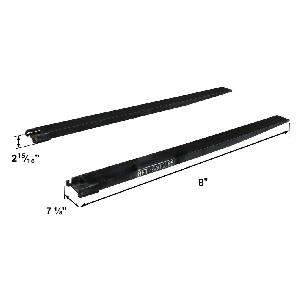 Greatbear 10ft Forklift Extensions 6” Wide Forks, 6600lbs Capacity (Pair)