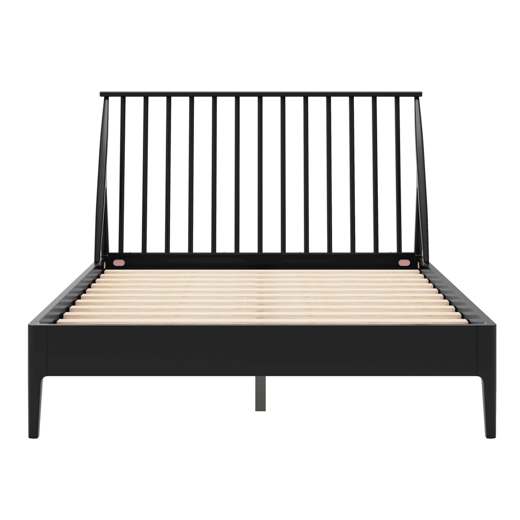 Bohemian Platform Bed With Tall Headboard
