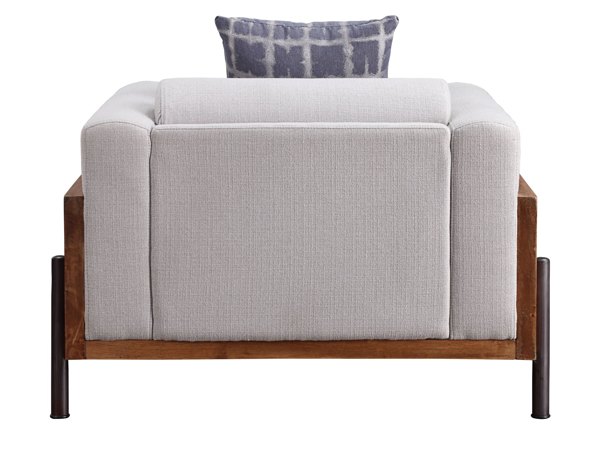 Pelton - Chair With Pillow - Fabric & Walnut