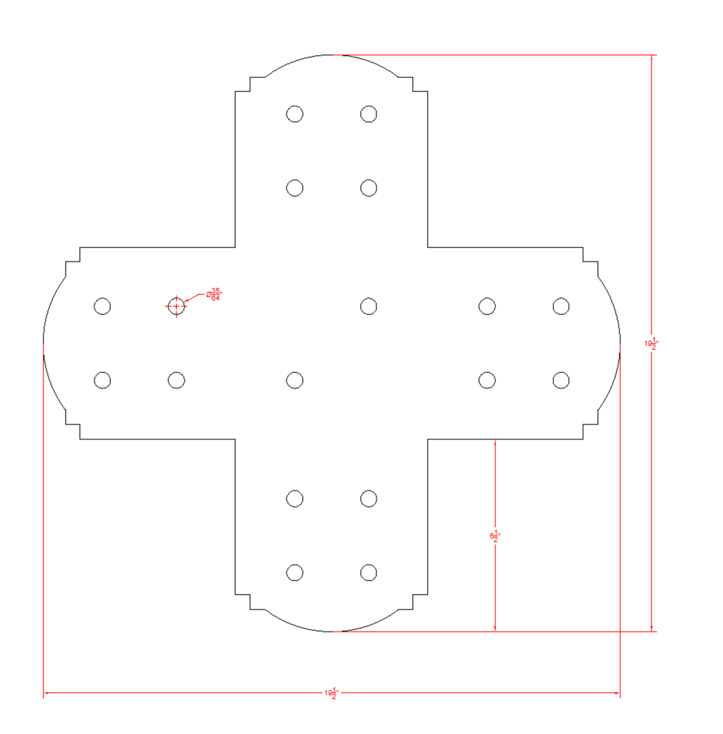 Decorative Design X Bracket for 8" Post, 8x8 Bolt Plate, 8 Inch X Support Bracket, Pergola Bracket, 8 inch Cross Bracket