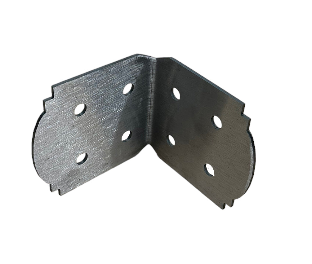 6x6 Decorative 90 Degree Pergola Bracket - Steel Wood Post Support Angle Bracket