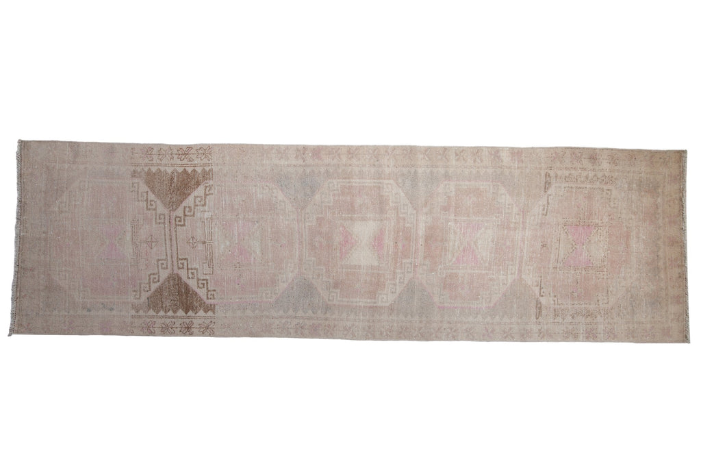 3.5x11.5 Vintage Distressed Oushak Rug Runner