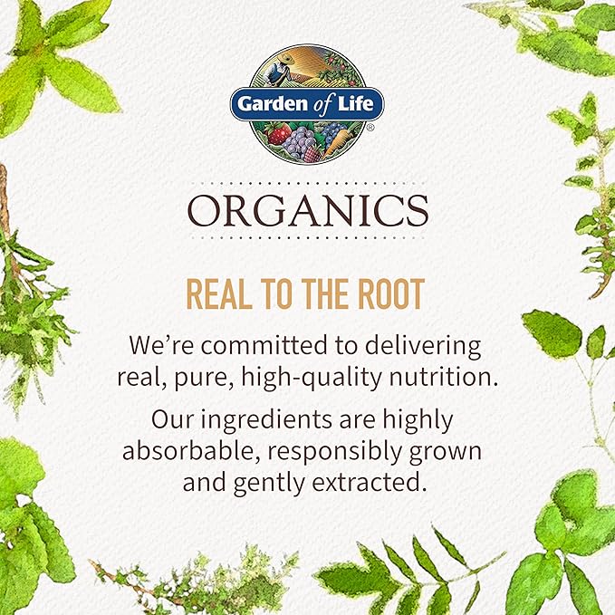 Garden of Life Organics Whole Food Multivitamin for Men, 120 Tablets, Vegan Mens Vitamins and Minerals for Health and Well-Being, Certified Organic Vegan Multi