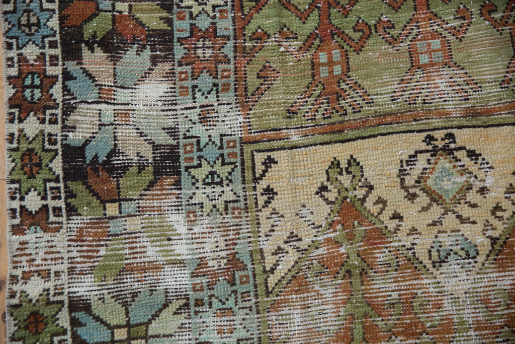 4.5x10.5 Vintage Distressed Oushak Rug Runner