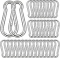 M6 Spring Snap Hook Carabiners, Carabiner Clip, Heavy Duty Galvanized Steel Spring Clip, Quick Link Key Chain for Swing Hammock Gym Outdoor, Holding Capacity