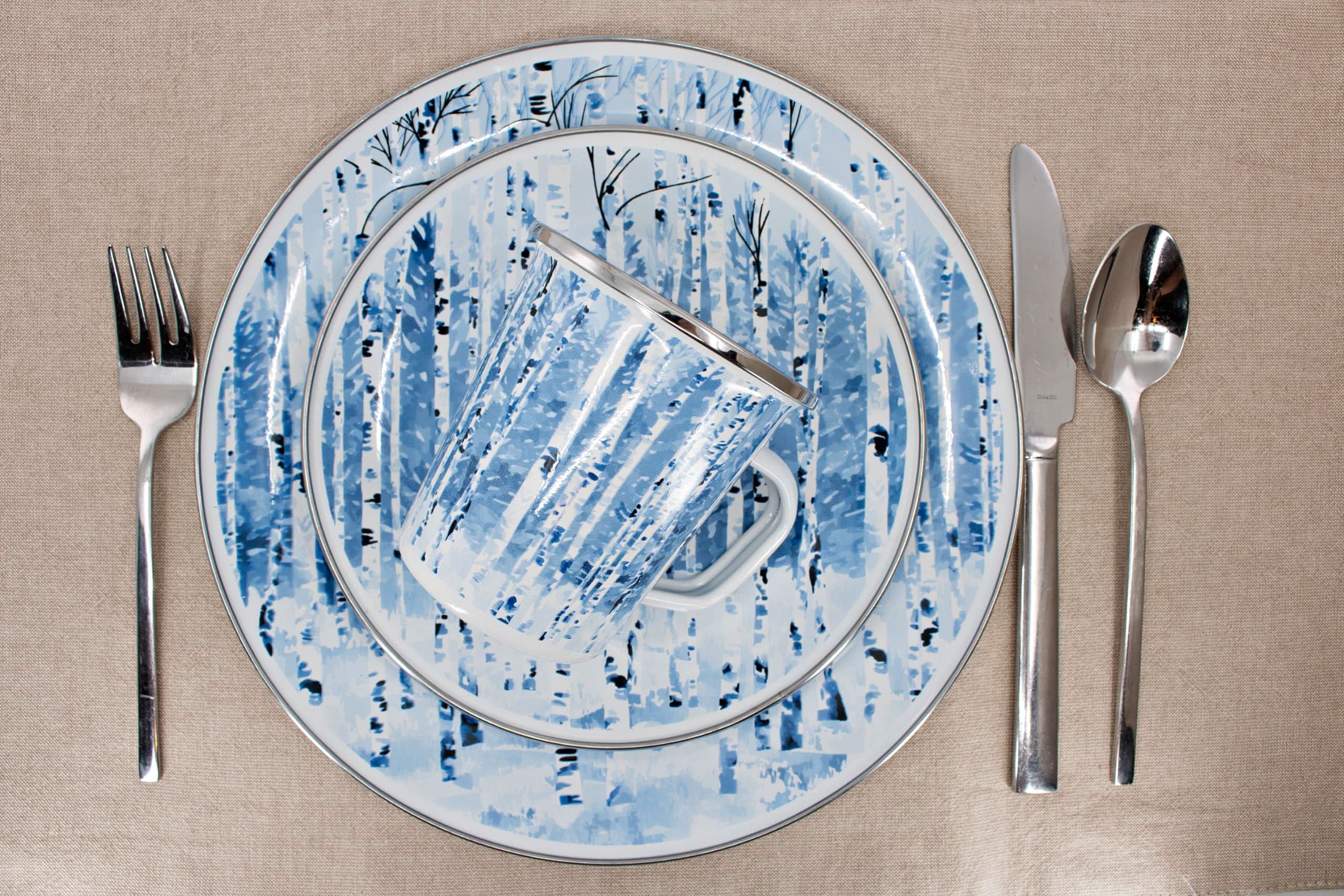 Golden Rabbit Enamelware Medium Tray