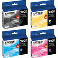 New, Pre-Owned - Epson 220XL 4-Pack Ink Cartridges- Black/Cyan/Magenta/Yellow