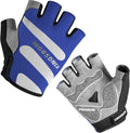 KINGSBOM Breathable Cycling Gloves, Shock-Absorbing Bike Gloves with Light Silicone Gel Pad, Anti-Slip Bicycle Gloves for Men and Women