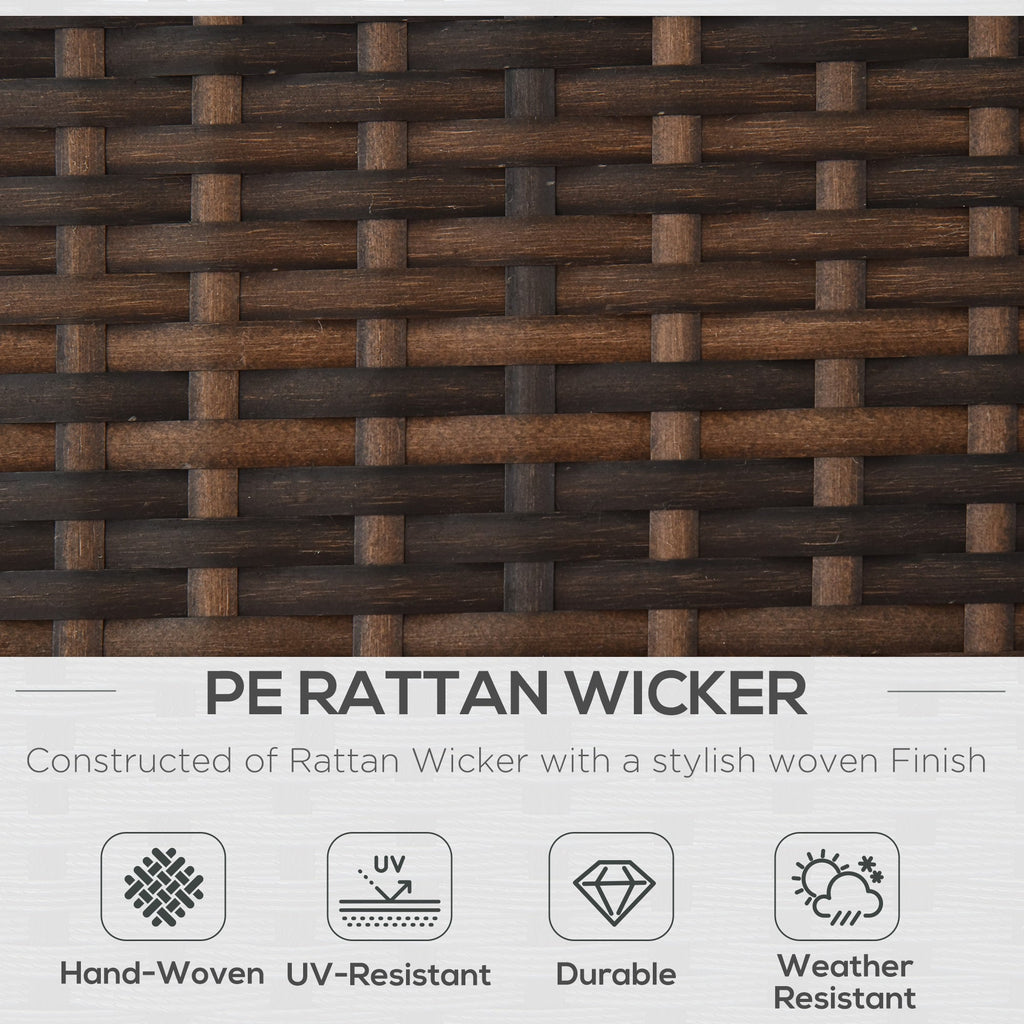 Patio Set PE Rattan Steel Beige 3 Piece L-Shape Loveseat 560 LB