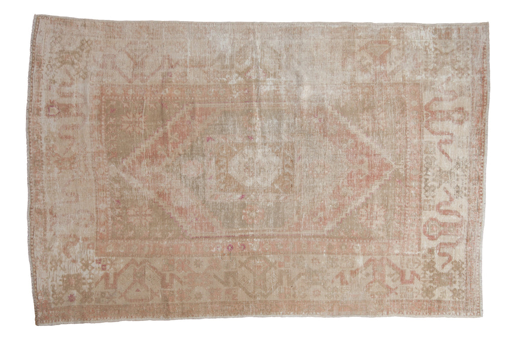5.5x8.5 Vintage Distressed Oushak Carpet