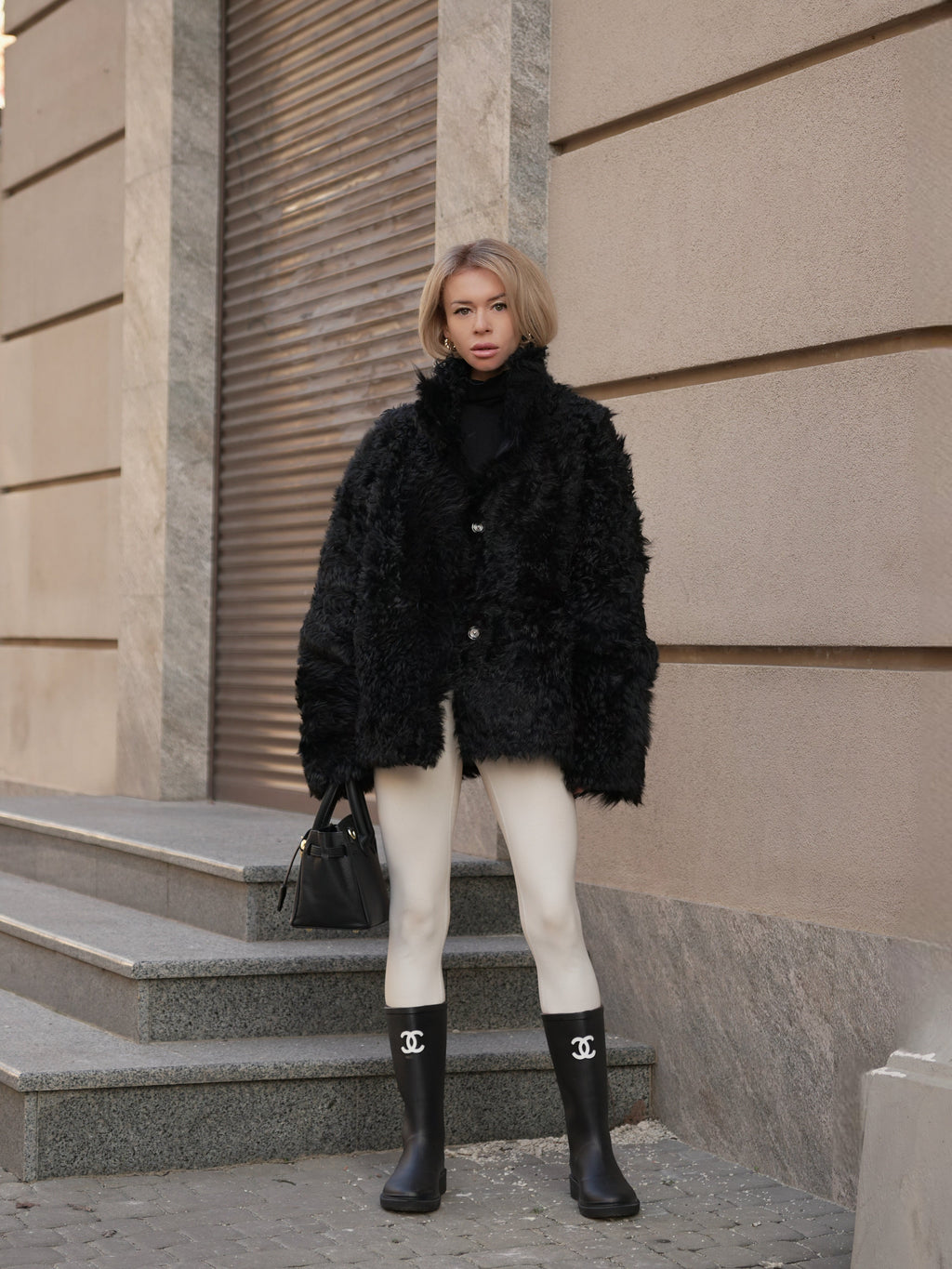 Genuine Tigrado Curly Shearling Coat