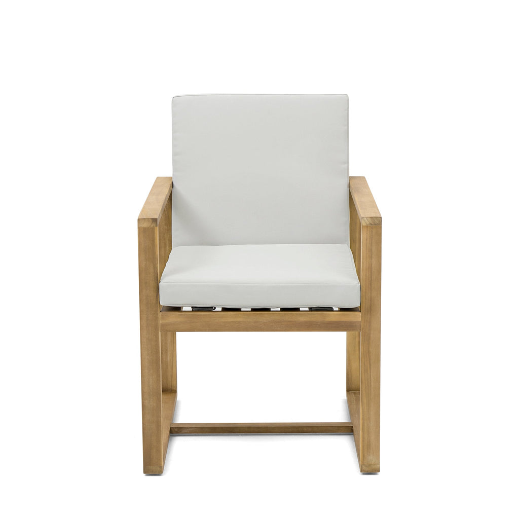 Outdoor Dining Chair Acacia Wood Set of 2