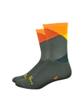Sock DeFeet Ornot Intersection 6'' Large Olive