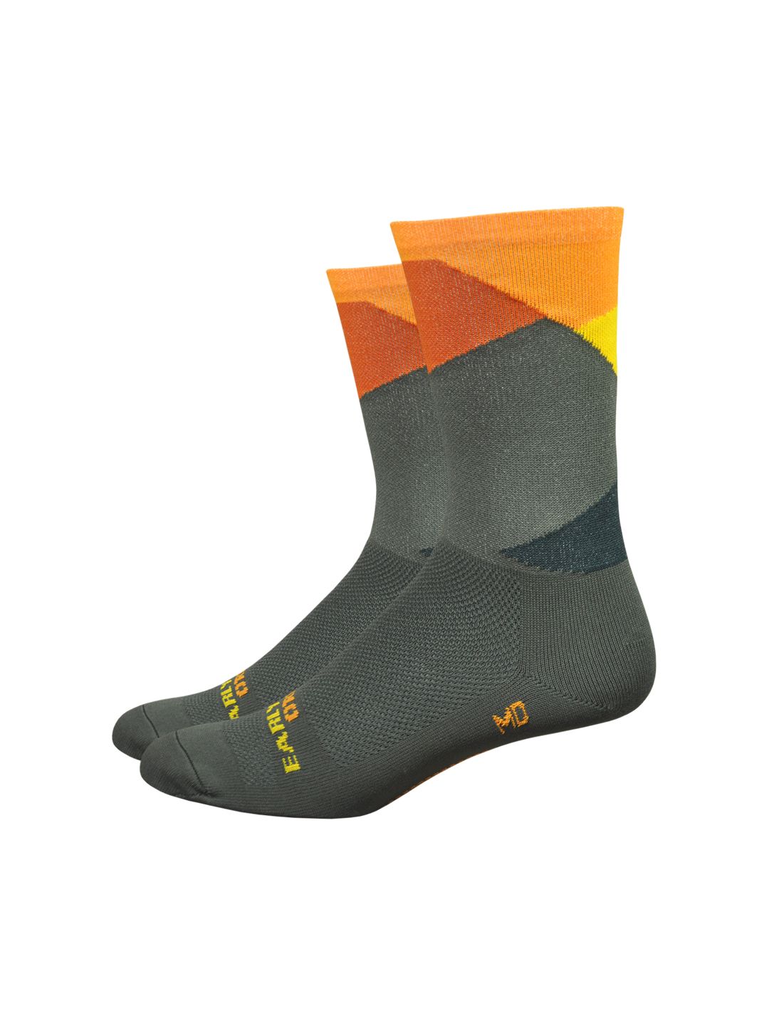 Sock DeFeet Ornot Intersection 6'' Large Olive
