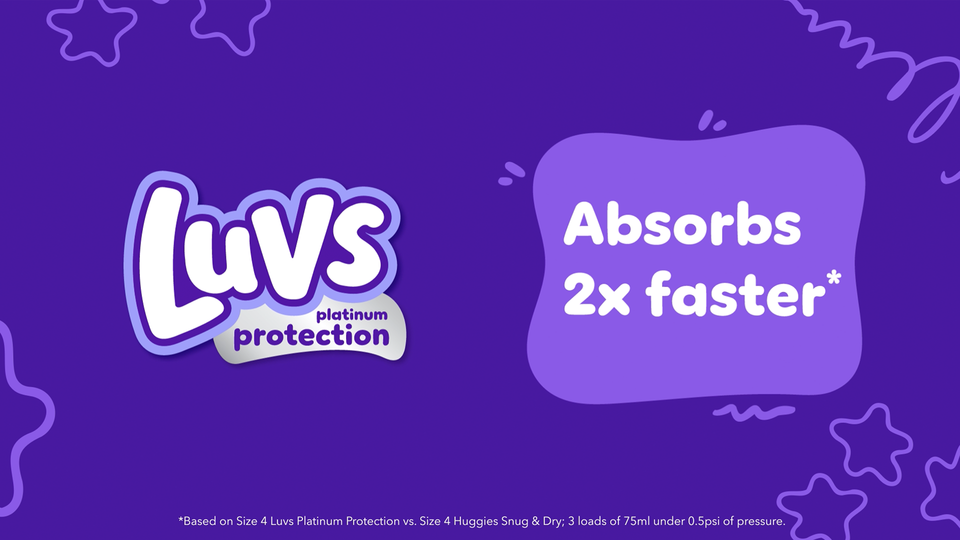 Luvs Platinum Protection Baby Diapers Size 5, 24 Count