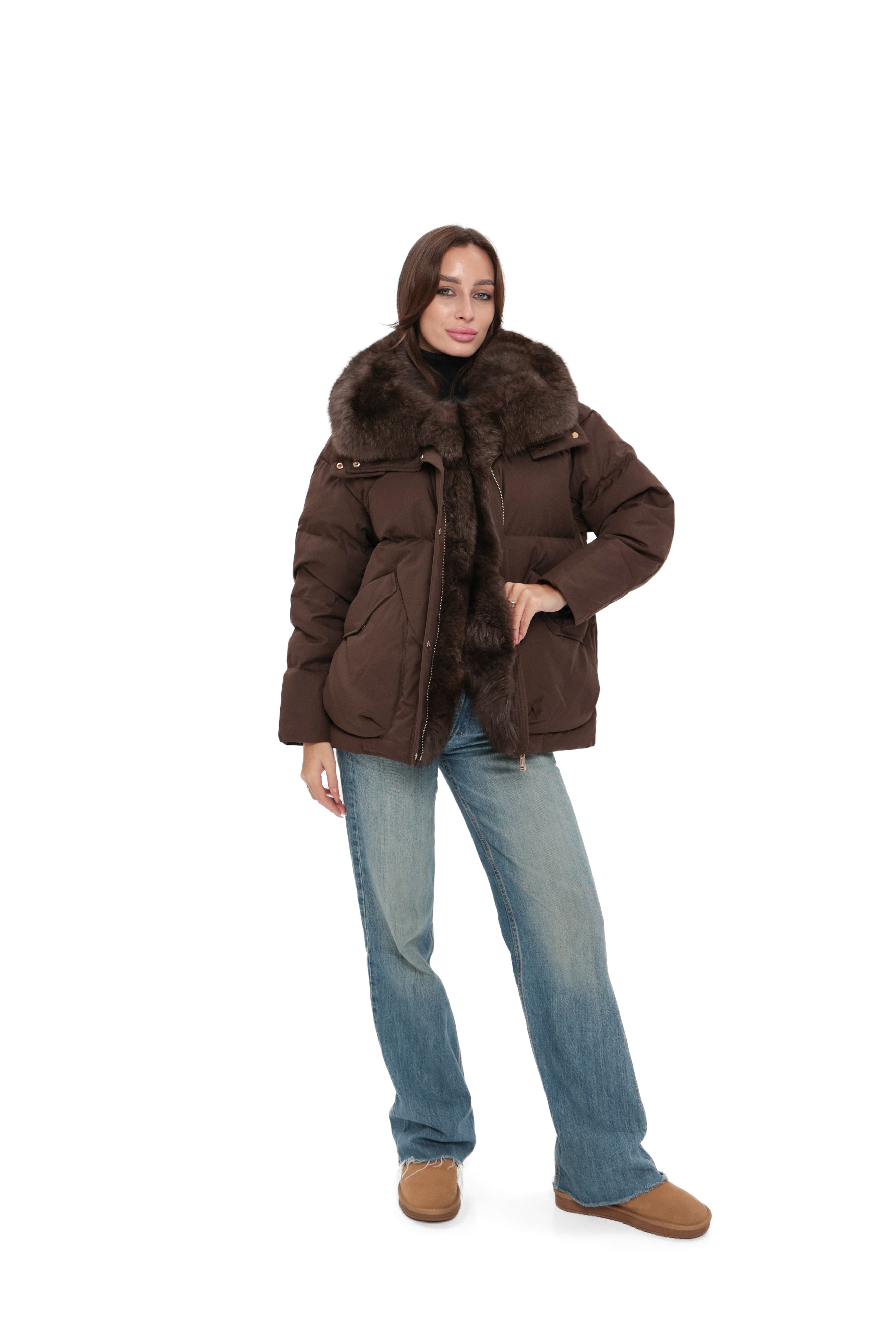Michelle Genuine Fur Trim Down Parka