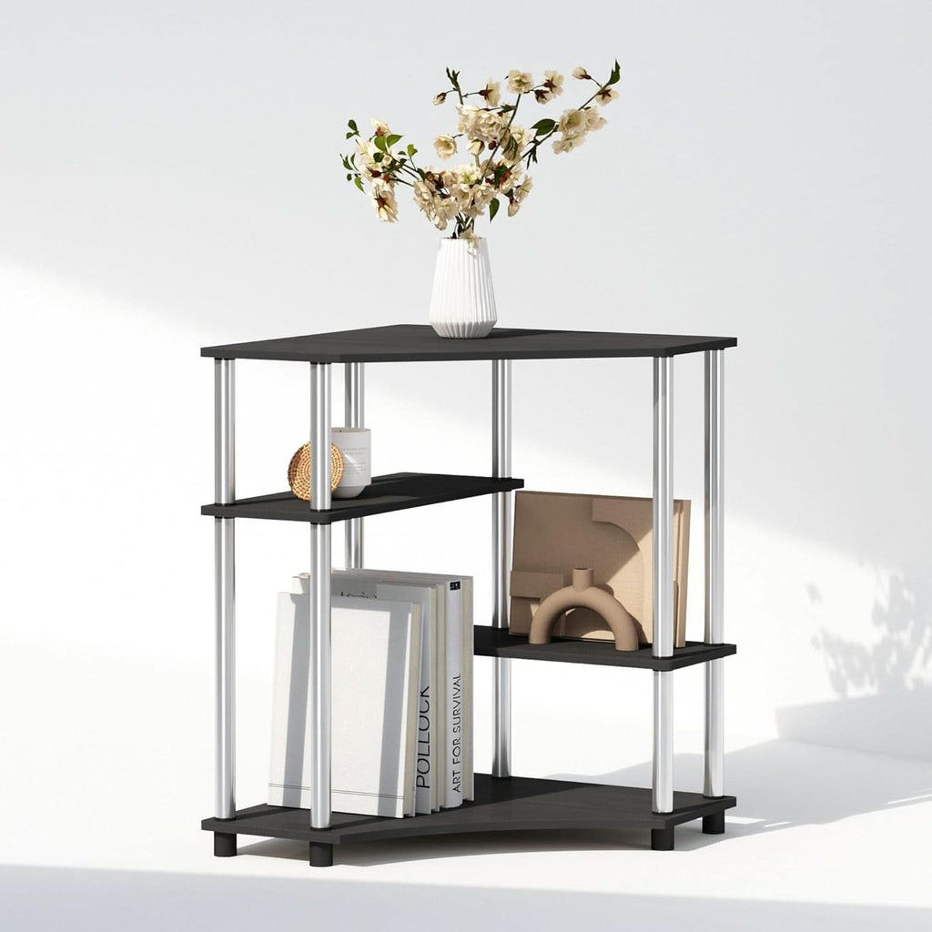 Turn N Tube Corner Shelf Americano Display Rack Bookshelf