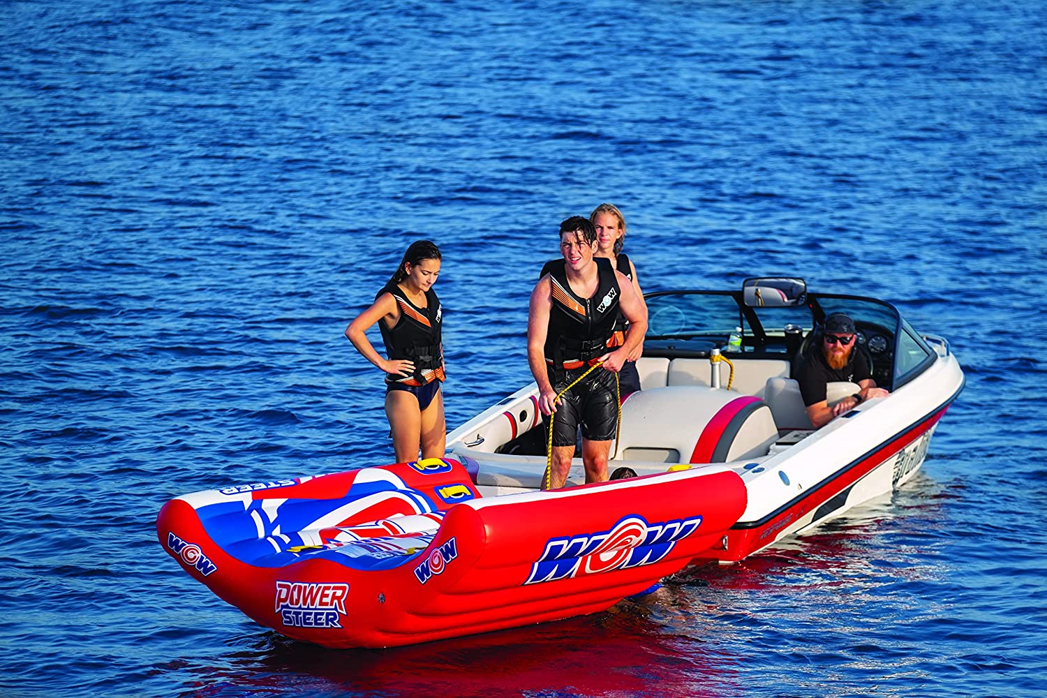WOW Watersports Power Steer 3 Person 3P Steerable Deck Tube
