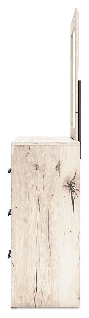 Lawroy - Dresser And Mirror - Light Natural