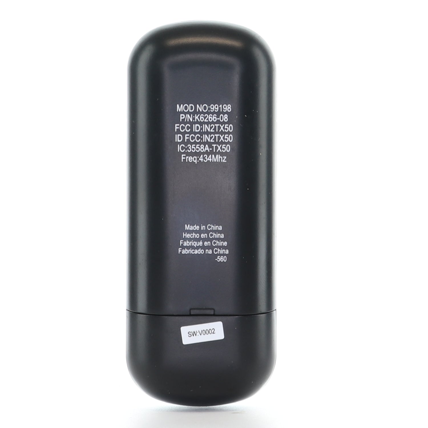 Substitute for Casablanca 99198 / IN2TX50 4-Speed Ceiling Fan Remote Control - K6266-08 [63T-AC83T-KIT]