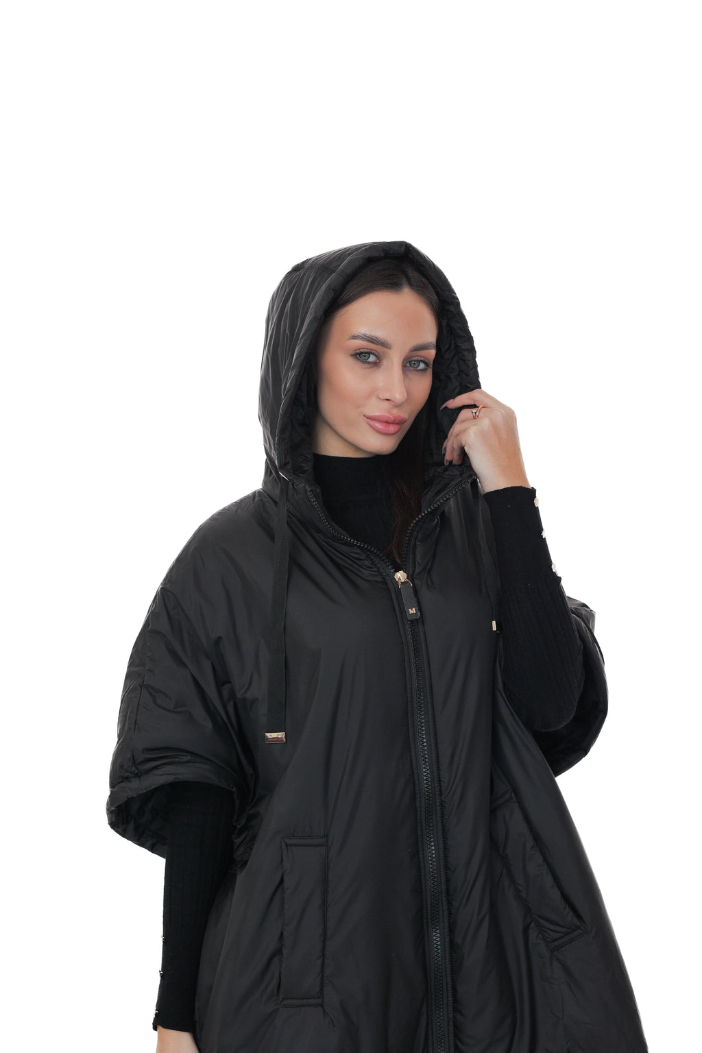 Hooded Vest in Black