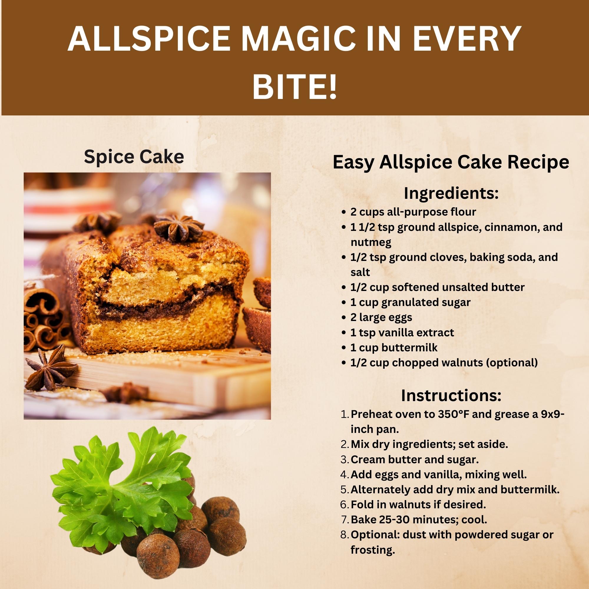 Organic Allspice Powder — USDA Certified | Baking, Marinades & Mulled Beverages