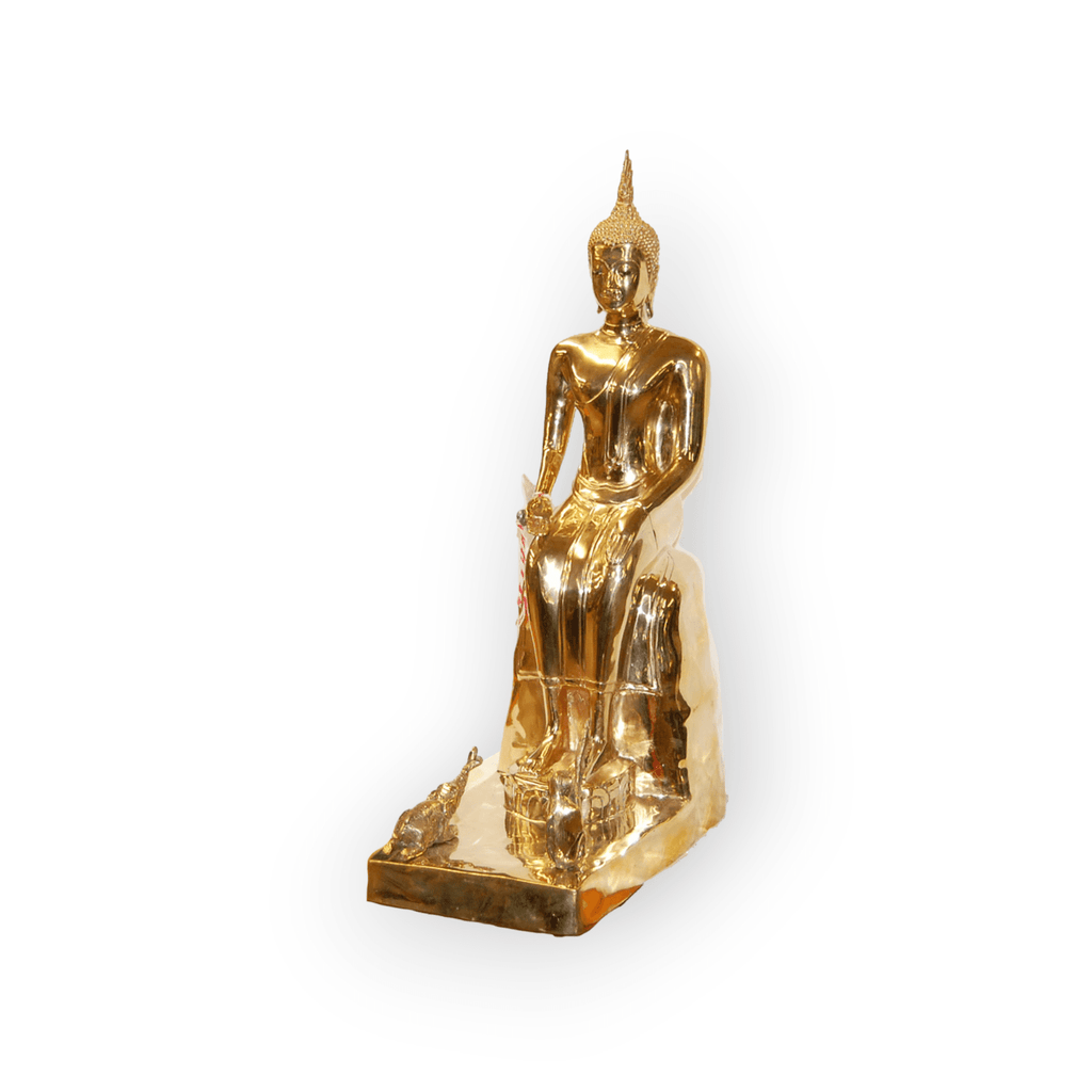 Cast Bronze Buddha Statue Phra lae lei 13" Tall x 5" Wide x 9" Deep