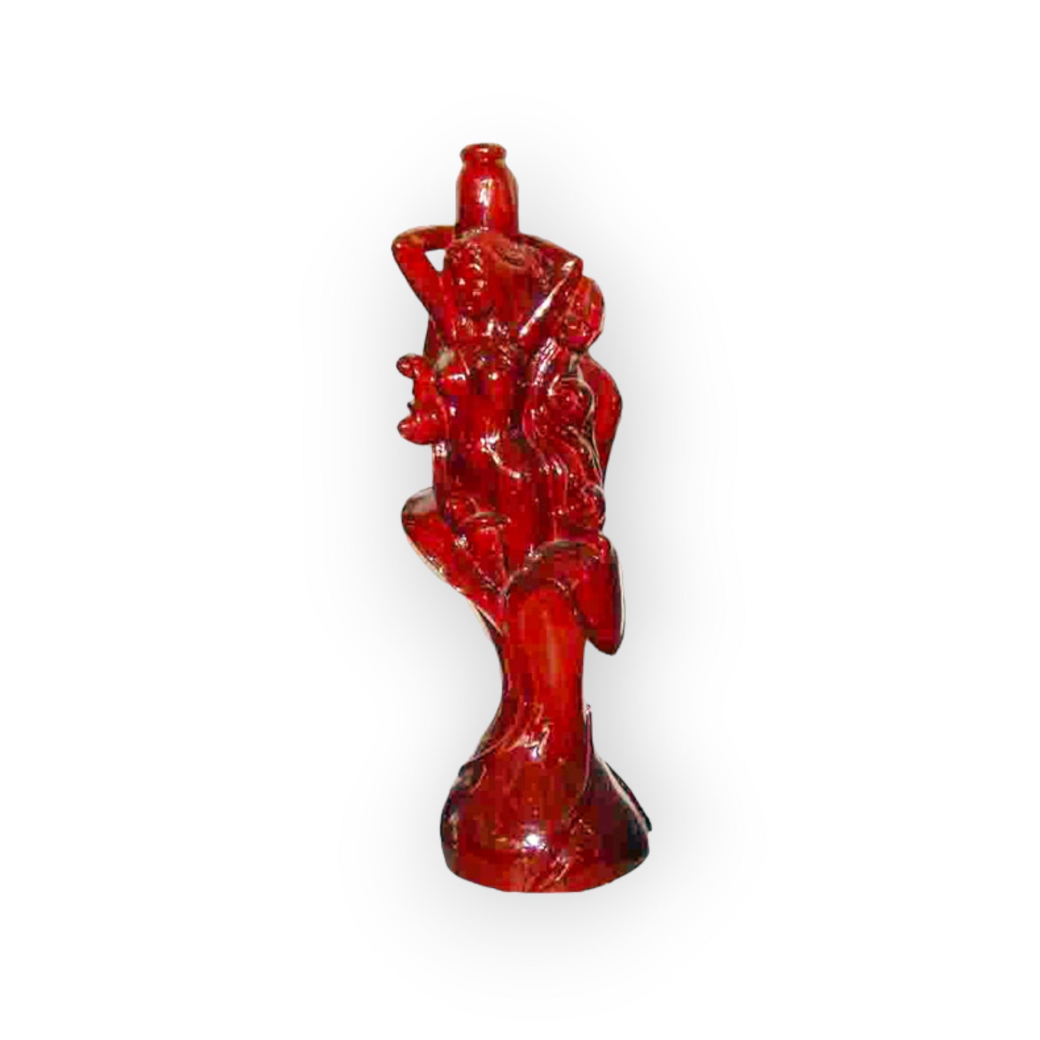 Posing Lady Wood Carving 18" Tall