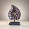 Tabletop Decor Red Buddha Face on Leaf