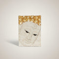 Face Buddha in White Looking Right