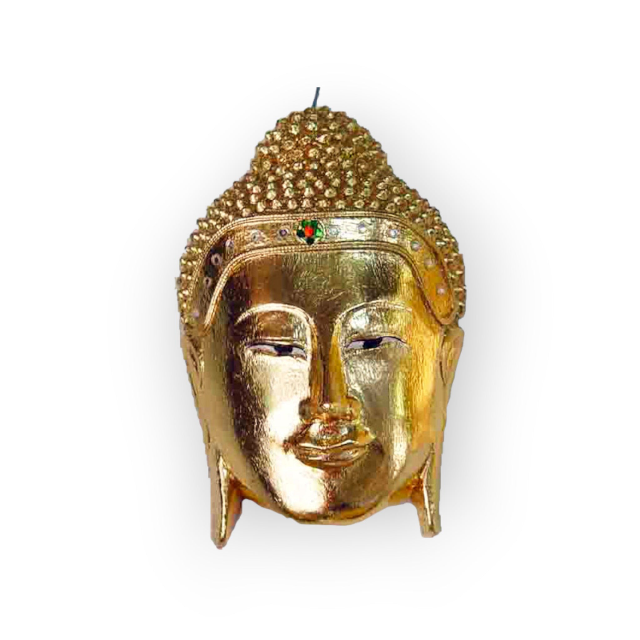Wall Hanging Golden Face of Buddha 8" Tall